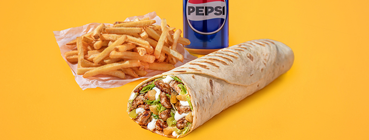 Chicken shawarma wrap Value Meal