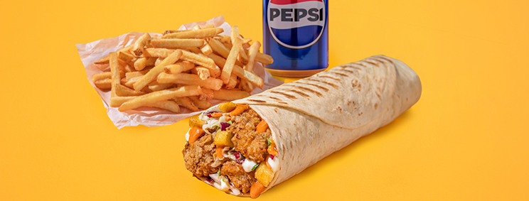 Crispy Chicken Wrap Value Meal